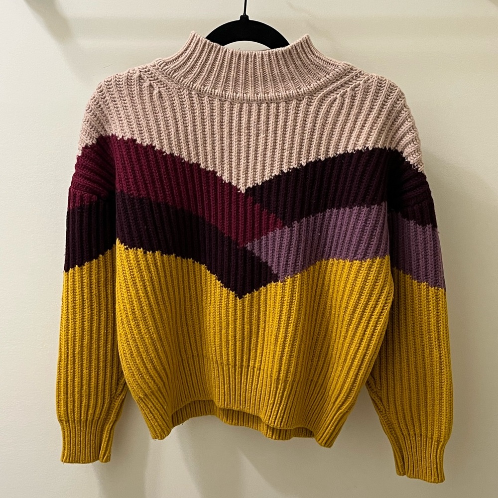 ba&sh Women's Colorful Thick Wool Sweater - Picture 2 of 7